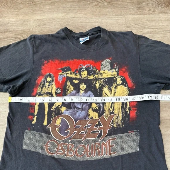 Vintage 80s Ozzy Osbourne T-Shirt 1988 No Rest For The Wicked Tour Size L BOXY